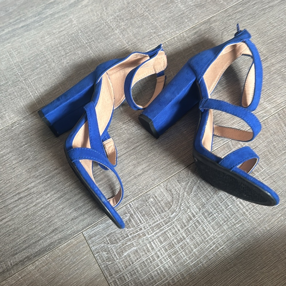 Charlotte Russe Vibrant Blue Strappy Heels